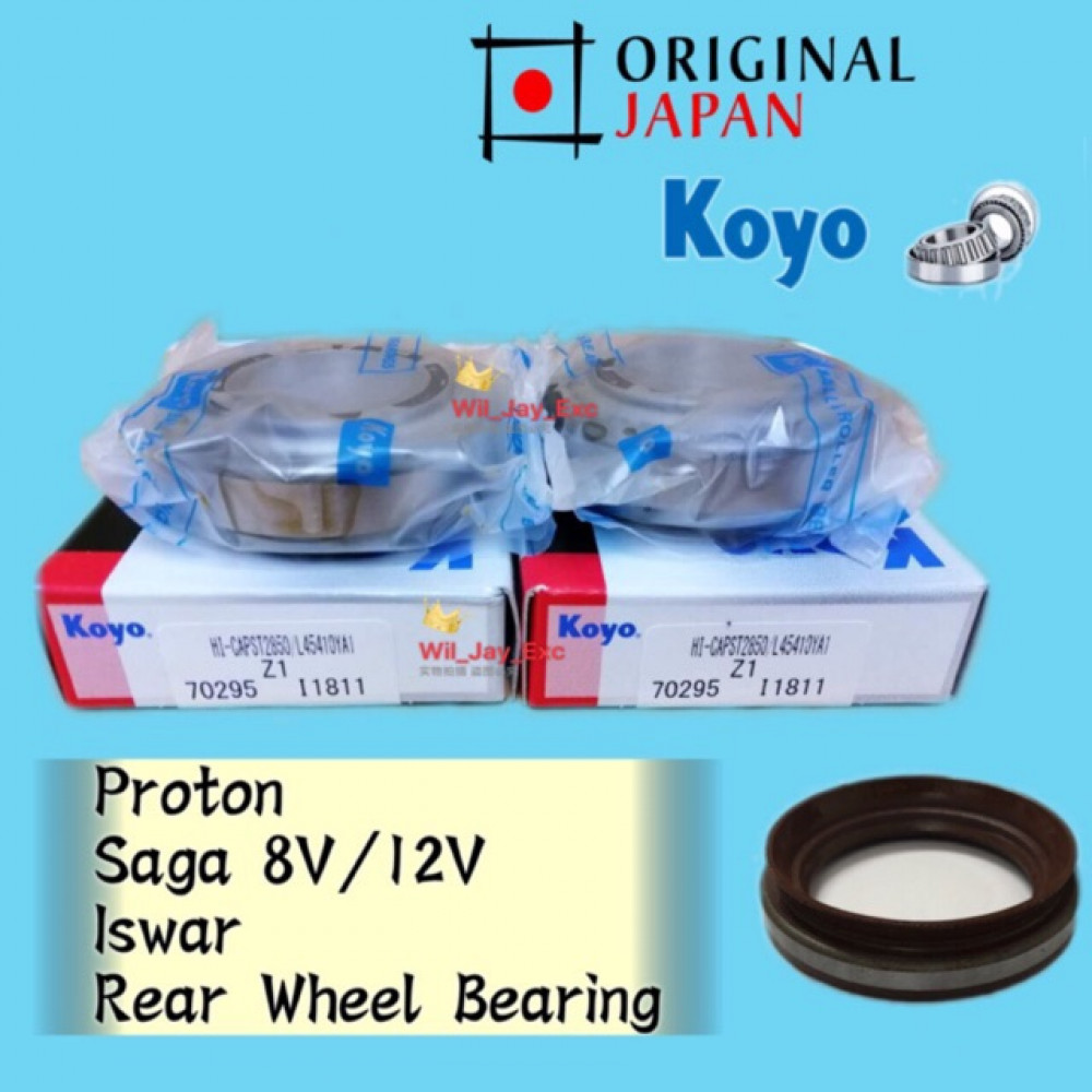 PROTON SAGA 8V/12V, ISWARA REAR WHEEL BEARING(KOYO JAPAN) WITH OIL SEAL1PCS