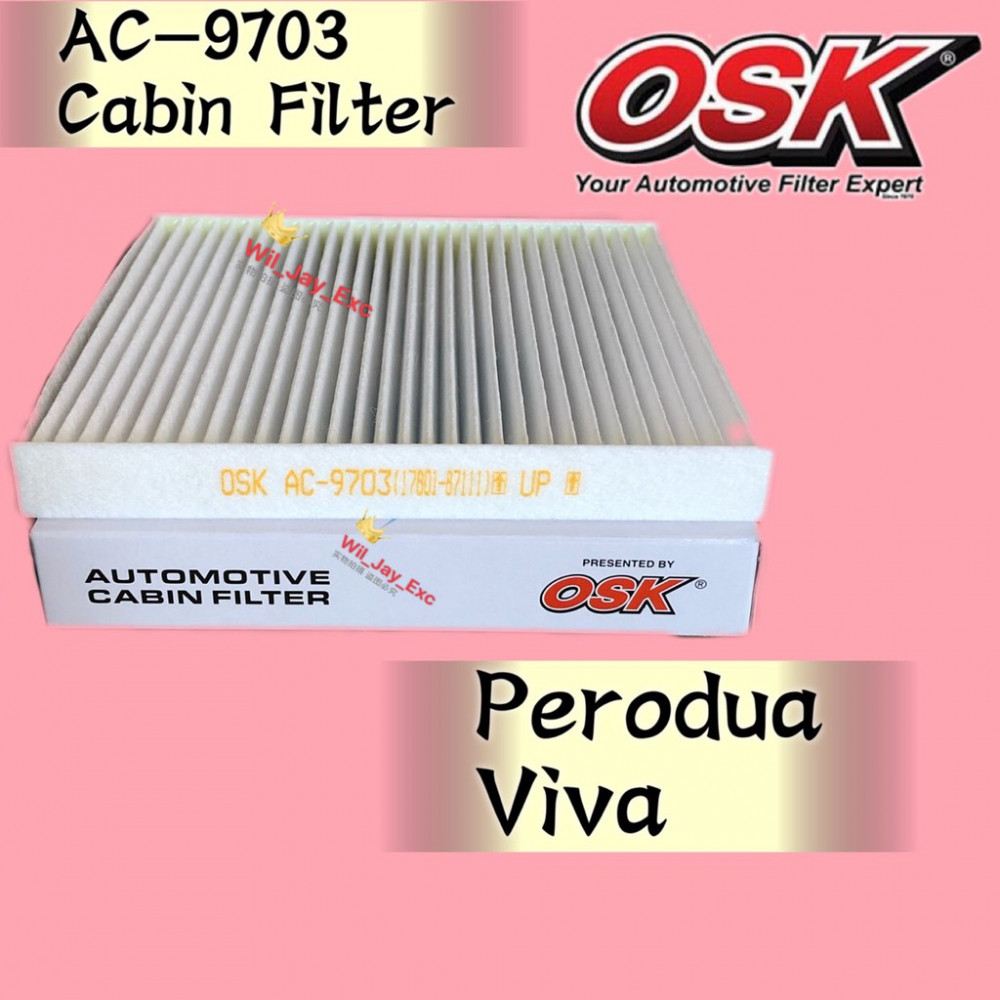 OSK PERODUA VIVA CABIN FILTER AIR COND FILTER AC-9703 DAIHATSU MIRA, COURE