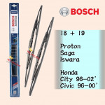 BOSCH WIPER ADVANTAGE WIPER BLADE 18 + 19 SAGA,ISWARA,CITY,CIVIC