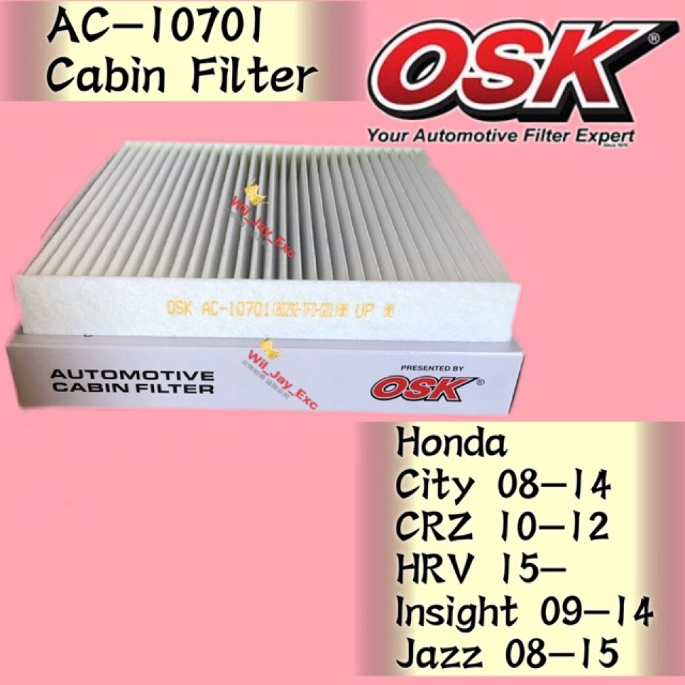 OSK CABIN FILTER HONDA CITY,CRZ,HRV,INSIGHT,JAZZ AC-10701