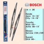 BOSCH WIPER ADVANTAGE WIPER BLADE 14 + 26 JAZZ,CITY,WISH,ALTIS,SERENA,SX4