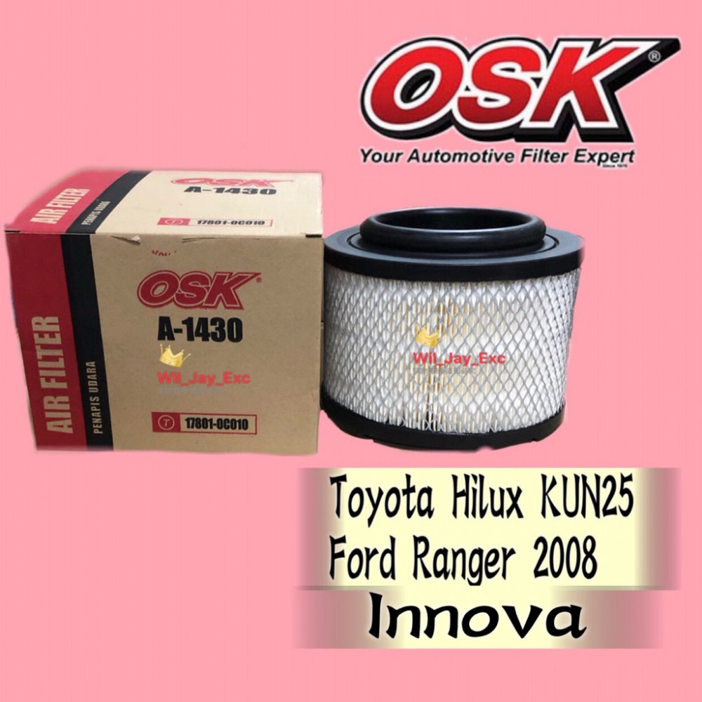 OSK AIR FILTER TOYOTA HILUX KUN25,FORD RANGER 2008,INNOVA A-1430 (17801-0C010)