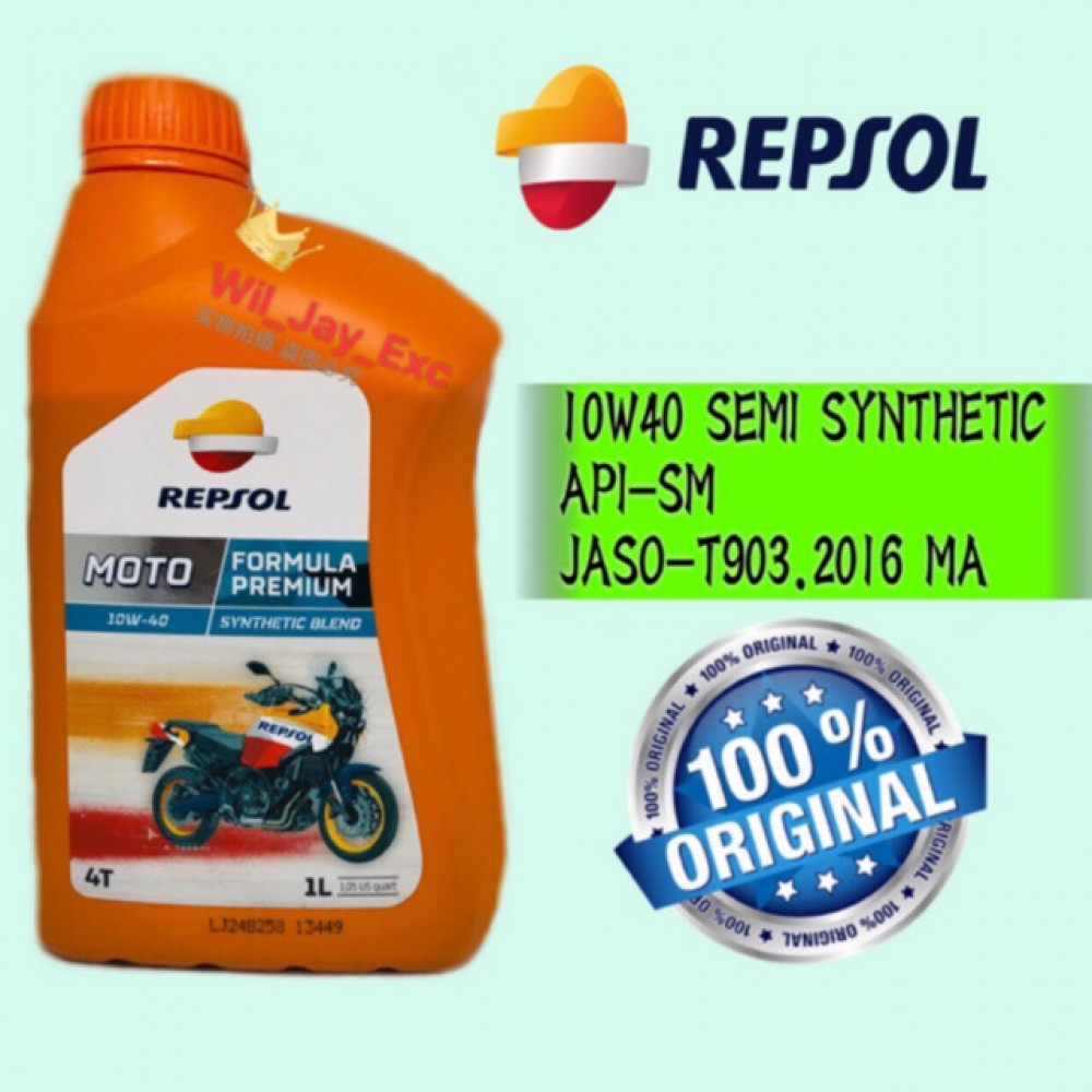 REPSOL MOTO 4T PREMIUM 10W40 SEMI SYNTHETIC 1 LITER REPSOL MOTO 4T PREMIUM 10W40 SEMI SYNTHETIC 1 LITER