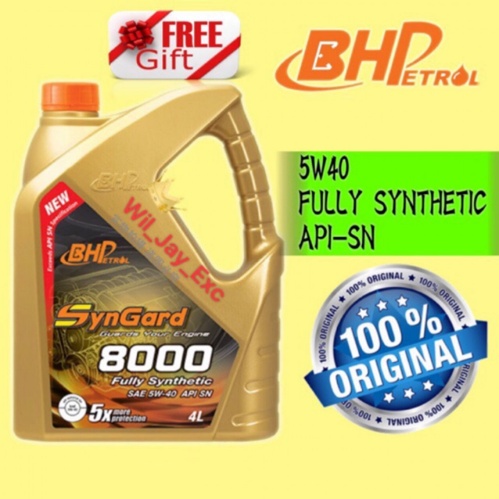 BHP 4 LITER SYNGARD 8000 5W40 FULLY SYNTHETIC