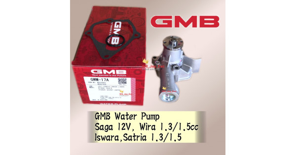 Gmb Gwm 17a Proton Saga 12v Iswara Wira 1 3 1 5cc Satria 1 3 1 5cc Water Pump