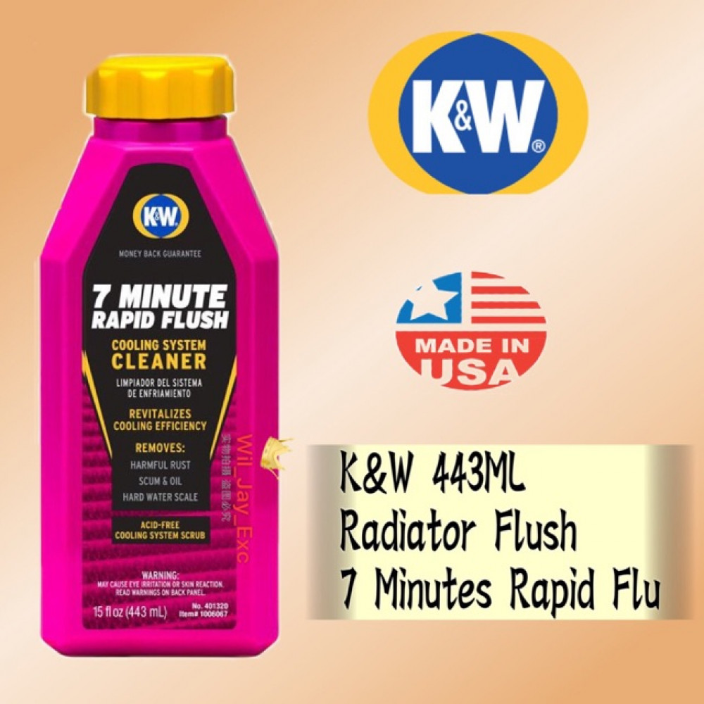 K&W RADIATOR FLUSH 7 MINUTE RAPID FLUSH 443ML KW RADIATOR CLEANER K&W RADIATOR FLUSH 7 MINUTE RAPID FLUSH 443ML KW RADIATOR CLEANER