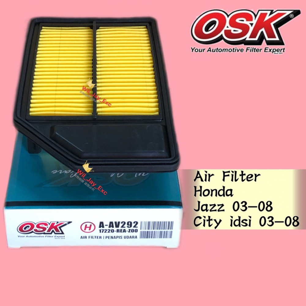 OSK AIR FILTER A-AV292 HONDA CITY I-DSI, JAZZ 2003-2008 OSK AIR FILTER A-AV292 HONDA CITY I-DSI, JAZZ 2003-2008