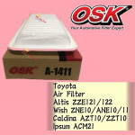 OSK TOYOTA ALTIS,WISH, CALDINA, IPSUM AIR FILTER A-1411