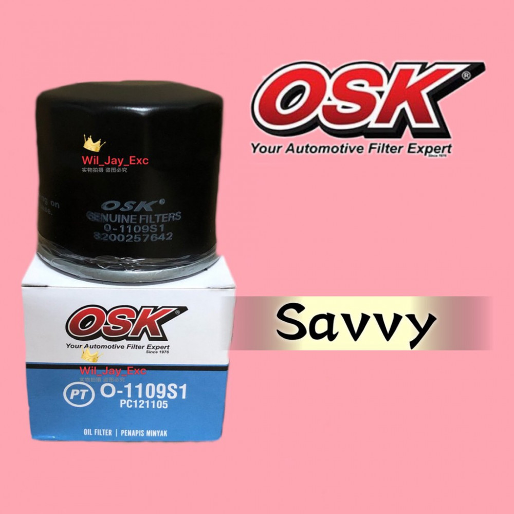 OSK OIL FILTER PROTON SAVVY O-1109S1 (8200257642) OSK OIL FILTER PROTON SAVVY O-1109S1 (8200257642)