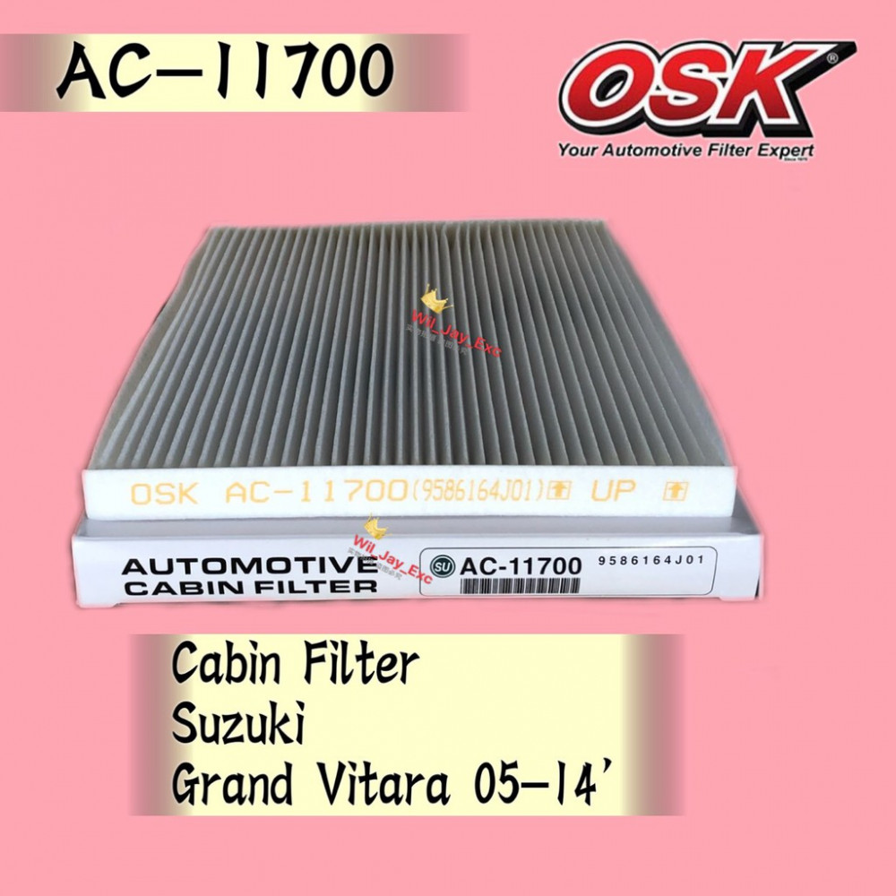 OSK CABIN FILTER AC-11700 SUZUKI GRAND VITARA 2005-2014 AIRCOND FILTER
