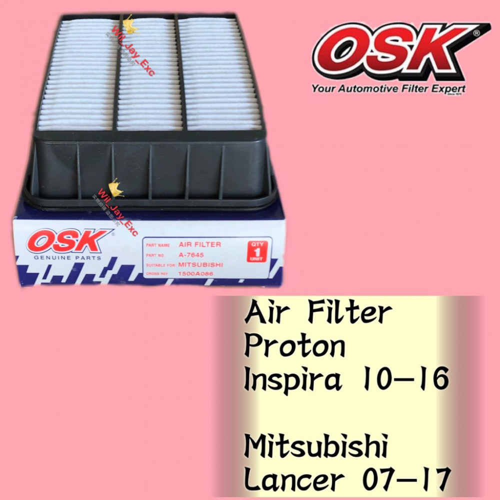 OSK AIR FILTER A-N7645 PROTON INSPIRA, MITSUBISHI LANCER OSK AIR FILTER A-N7645 PROTON INSPIRA, MITSUBISHI LANCER