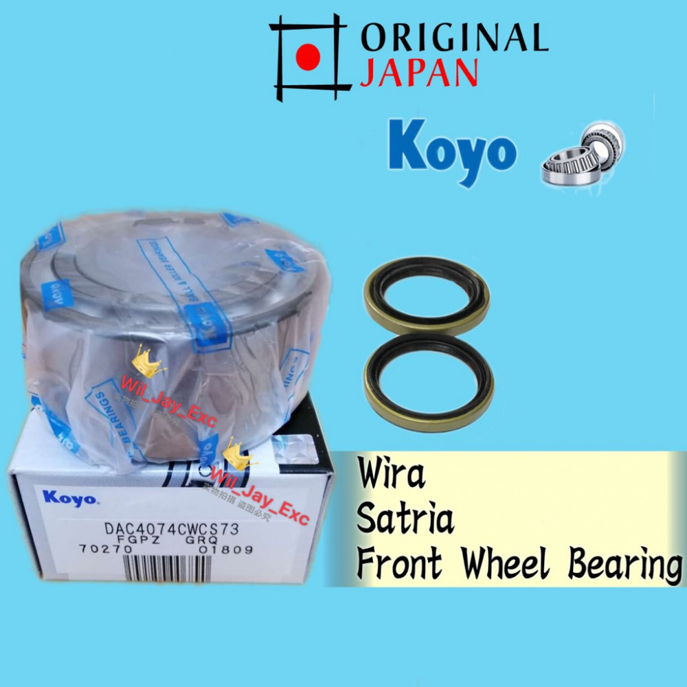 PROTON WIRA, SATRIA FRONT WHEEL BEARING(KOYO JAPAN) WITH OIL SEAL=2 PCS