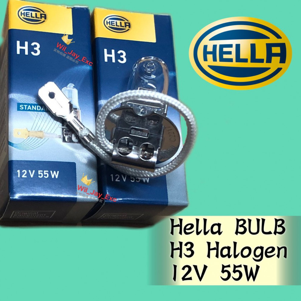 HELLA STANDARD H3 12V 55WM HALOGEN BULB 8GH 178 555-064 CAR LIGHT HELLA STANDARD H3 12V 55WM HALOGEN BULB 8GH 178 555-064 CAR LIGHT