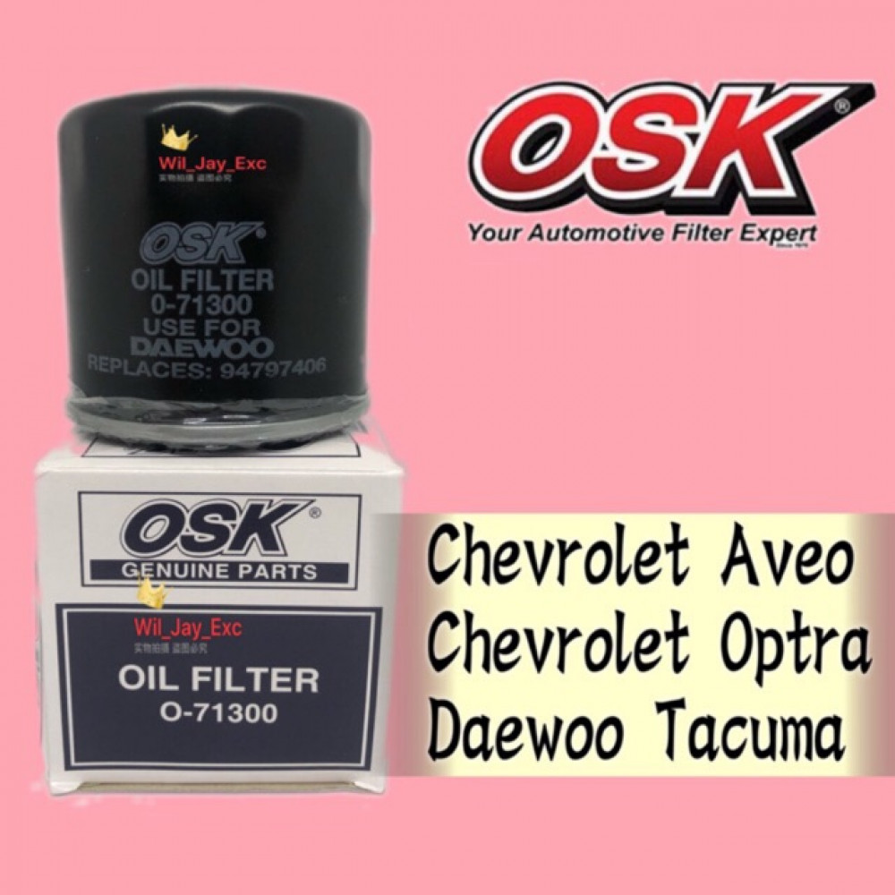 OSK OIL FILTER O-71300 CHEVROLET AVEO, OPTRA,DAEWOO TACUMA OSK OIL FILTER O-71300 CHEVROLET AVEO, OPTRA,DAEWOO TACUMA