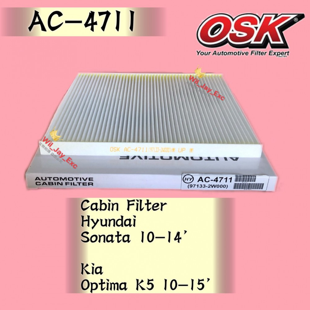 OSK CABIN FILTER AC-4711 HYUNDAI SONATA, KIA OPTIMA K5 AIRCOND FILTER OSK CABIN FILTER AC-4711 HYUNDAI SONATA, KIA OPTIMA K5 AIRCOND FILTER