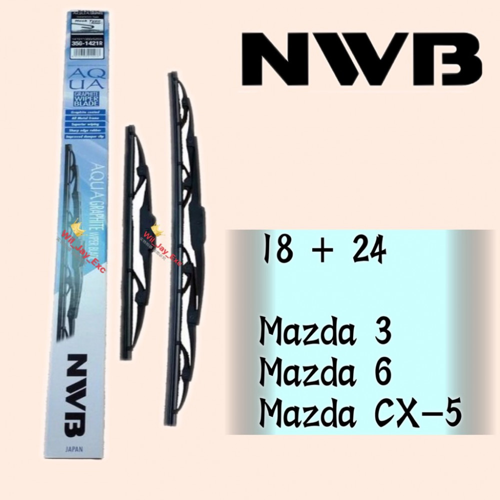 NWB GRAPHITE WIPER BLADE AQUA JAPAN (18+24) NWB GRAPHITE WIPER BLADE AQUA JAPAN (18+24)
