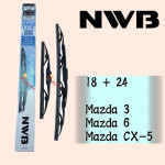 NWB GRAPHITE WIPER BLADE AQUA JAPAN (18+24)