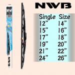 NWB GRAPHITE WIPER BLADE JAPAN SINGLE SIZE (12,14,15,16,17,18,19,20,21,22,24,26)