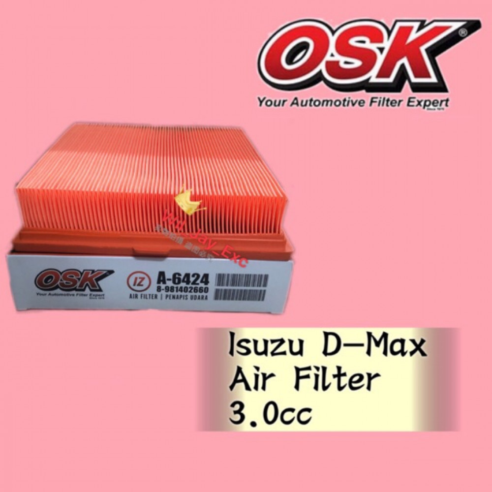 OSK AIR FILTER ISUZU DMAX 3.0CC A-6424 (8-981402660)