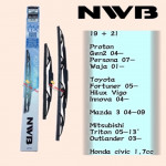 NWB GRAPHITE WIPER BLADE AQUA JAPAN (19"+21")(GEN2,FORTUNER,INNOVA,PERSONA)