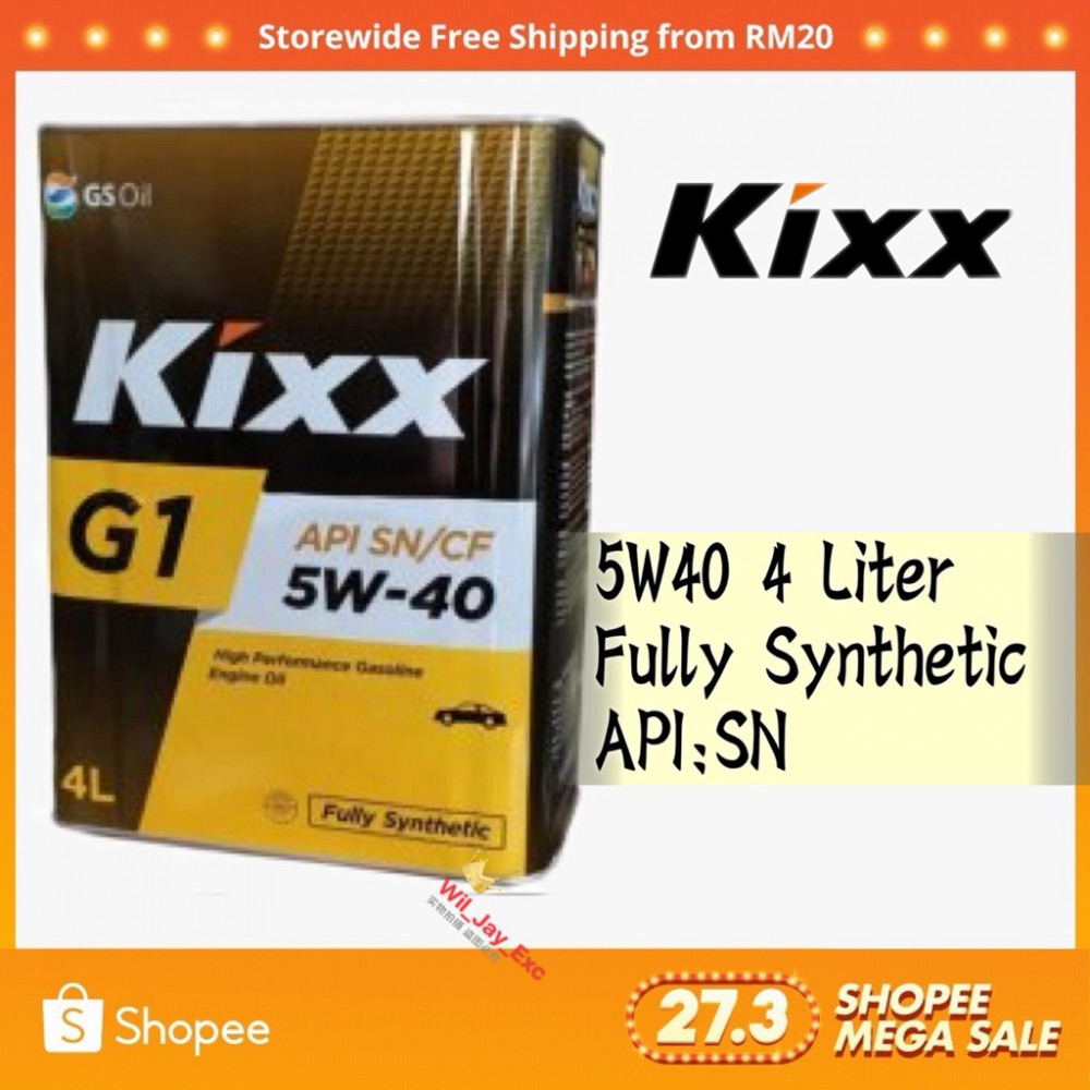 4 LITER KIXX G1 5W40 ENGINE OIL FULLY SYNTHENTIC