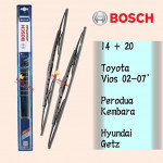 BOSCH WIPER ADVANTAGE WIPER BLADE 14 + 20 VIOS,KEMBARA,GETZ