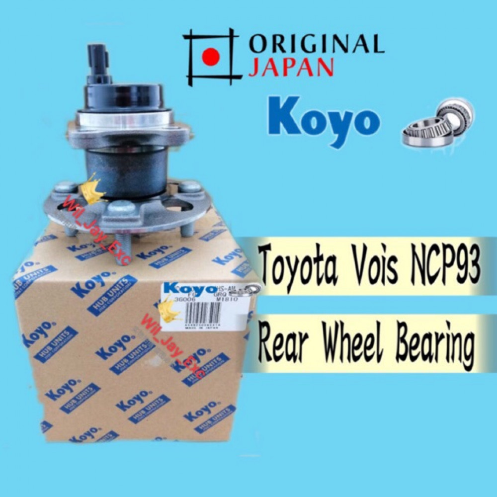 TOYOTA VIOS REAR WHEEL BEARING NCP93 (KOYO JAPAN)