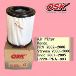 OSK AIR FILTER A-AV321 HONDA CRV CR-V 2002-2006, STREAM 2000-2006, CIVIC 2001-2005