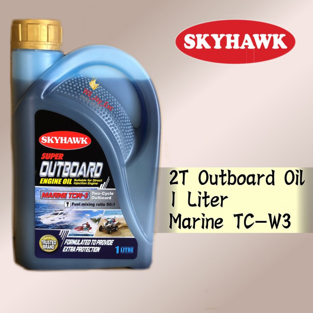 1 LITER SKYHAWK OUTBOARD ENGINE OIL MARINE TC-W3 SPEED BOAT TCW3