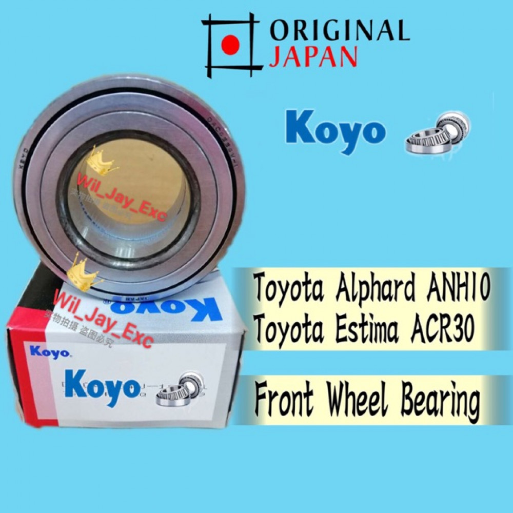 TOYOTA ALPHARD ANH10/ ESTIMA ACR30 FRONT WHEEL BEARING (KOYO JAPAN)