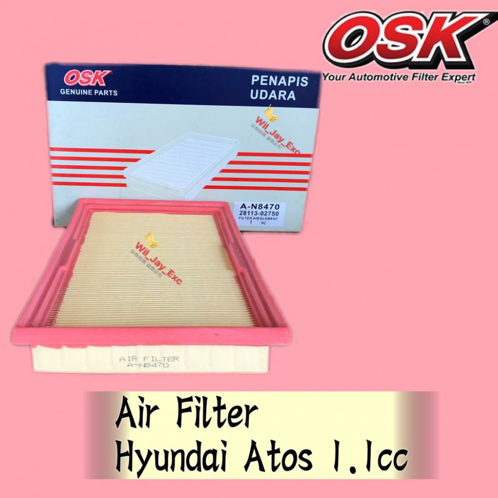 OSK AIR FILTER A-N8470 HYUNDAI ATOS 1.1CC OSK AIR FILTER A-N8470 HYUNDAI ATOS 1.1CC
