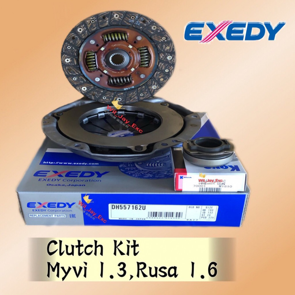 EXEDY MYVI 1.3CC, RUSA 1.6CC CLUTCH KIT + BEARING KOYO JAPAN DH557162U EXEDY MYVI 1.3CC, RUSA 1.6CC CLUTCH KIT + BEARING KOYO JAPAN DH557162U