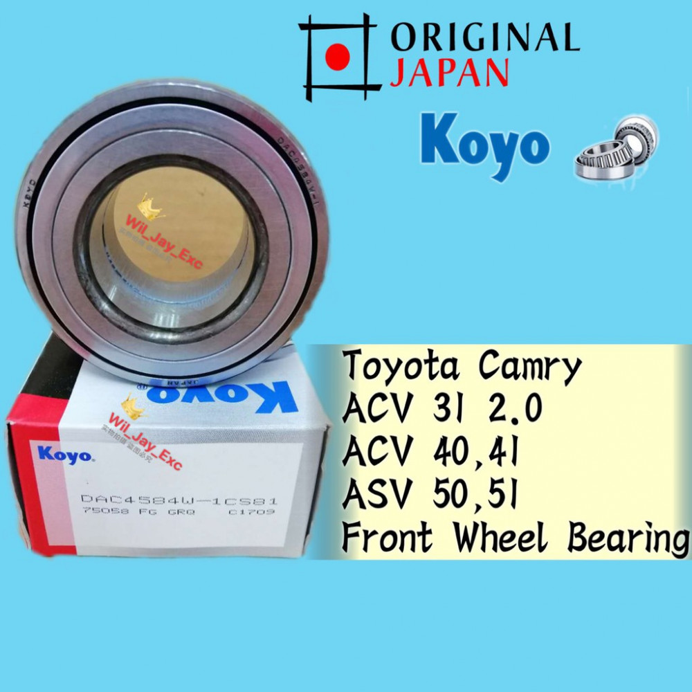 TOYOTA CAMRY FRONT WHEEL BEARING ACV31, ACV40,41, ASV50,51 (KOYO JAPAN)