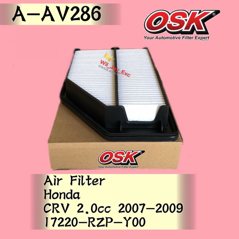 OSK AIR FILTER A-AV286 HONDA CRV CR-V 2.0CC 2007-2009