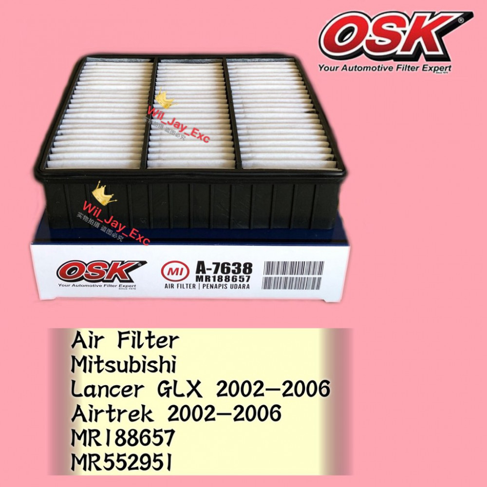 OSK AIR FILTER A-7638 MITSUBISHI LANCER GLX 2002-2006, AIRTREK 2002-2006 OSK AIR FILTER A-7638 MITSUBISHI LANCER GLX 2002-2006, AIRTREK 2002-2006