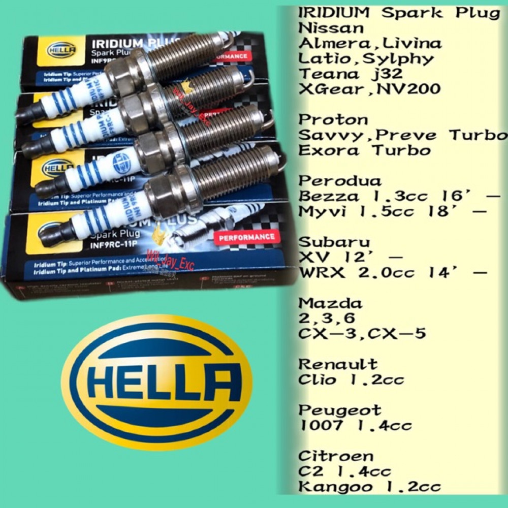 HELLA INF9RC-11p IRIDIUM SPARK PLUG NISSAN ALMERA,LATIO,SYLPHY,TEANA,XGEAR,LIVINA,NV200 HELLA INF9RC-11p IRIDIUM SPARK PLUG NISSAN ALMERA,LATIO,SYLPHY,TEANA,XGEAR,LIVINA,NV200