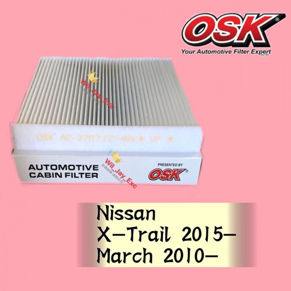 OSK CABIN FILTER AC-3707 NISSAN X-TRAIL, MARCH AIR COND FILTER OSK CABIN FILTER AC-3707 NISSAN X-TRAIL, MARCH AIR COND FILTER