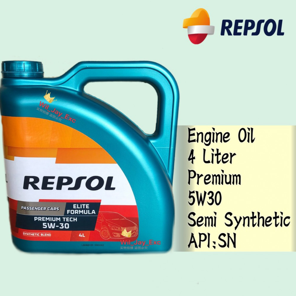 REPSOL 5W30 ELITE PREMIUM SEMI SYNTHETIC ENGINE OIL 4 LITER REPSOL 5W30 ELITE PREMIUM SEMI SYNTHETIC ENGINE OIL 4 LITER