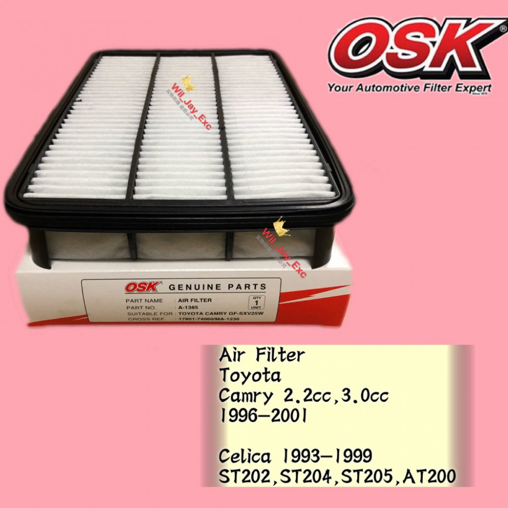 OSK AIR FILTER A-1385 TOYOTA CAMRY 1996-2001,CELICA 1993-1999