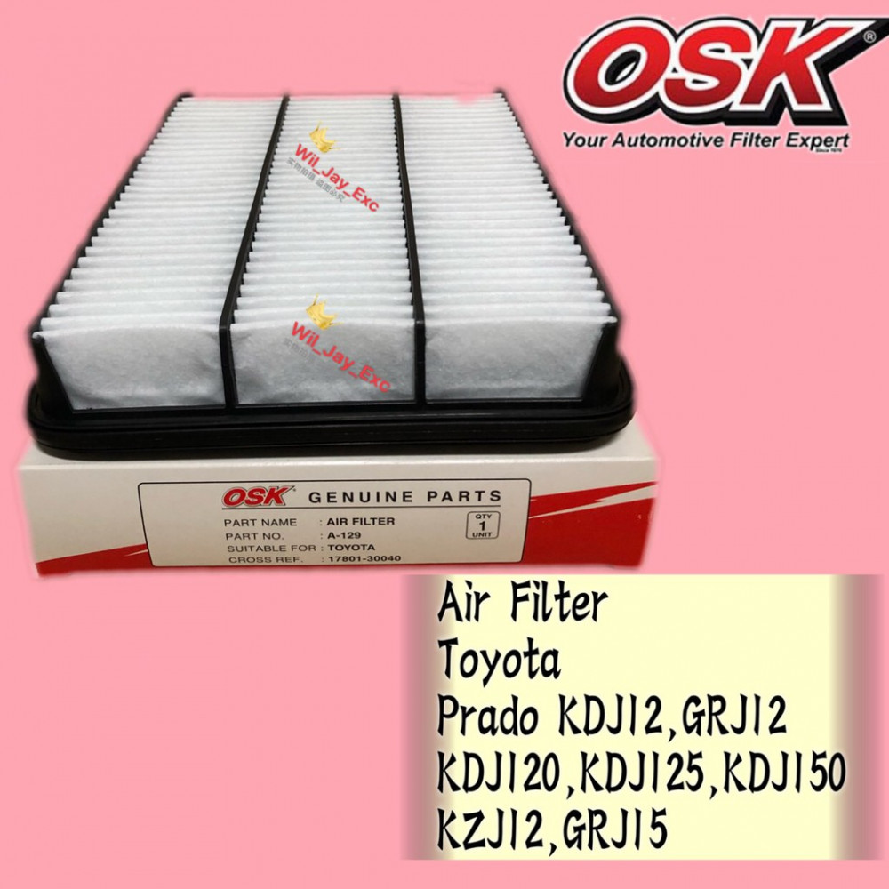 OSK AIR FILTER A-N129 TOYOTA PRADO OSK AIR FILTER A-N129 TOYOTA PRADO