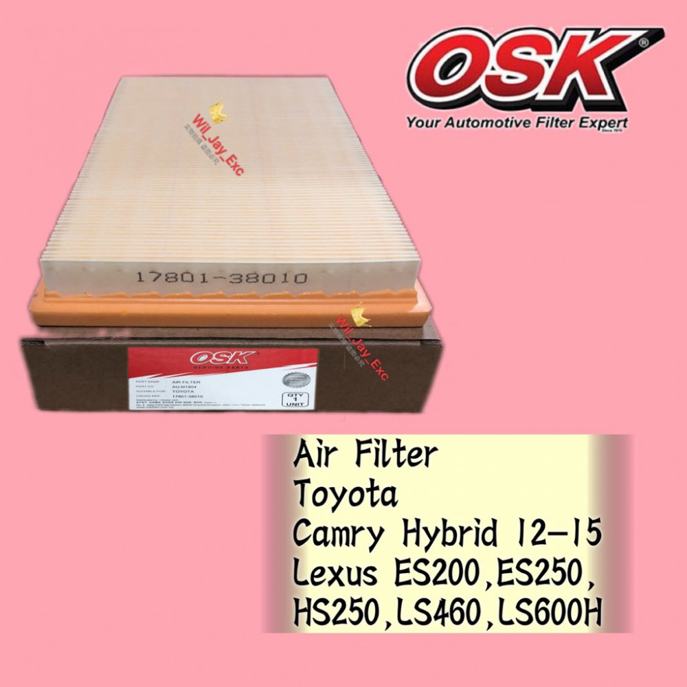 OSK AIR FILTER AU-N1804 TOYOTA CAMRY HYBRID,LEXUS ES200,ES250,HS250,LS460,LS600H OSK AIR FILTER AU-N1804 TOYOTA CAMRY HYBRID,LEXUS ES200,ES250,HS250,LS460,LS600H