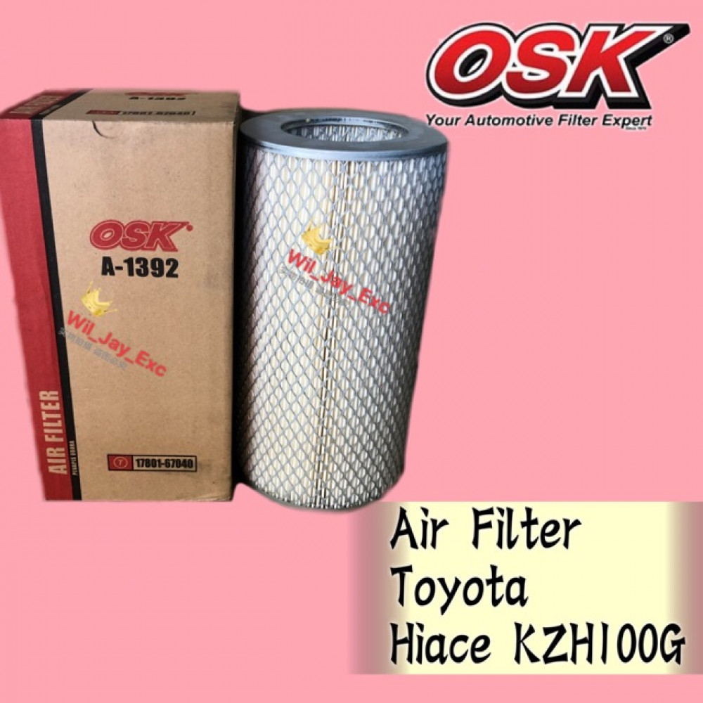 OSK AIR FILTER A-1392 TOYOTA HIACE KZH100G OSK AIR FILTER A-1392 TOYOTA HIACE KZH100G