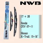NWB GRAPHITE WIPER BLADE AQUA JAPAN 17+26 HONDA CRV,NISSAN X-TRAIL