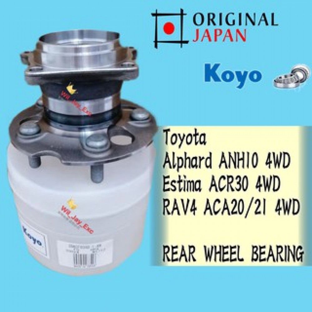 TOYOTA ALPHARD ANH10 4W ESTIMA ACR30 4WD,RAV 4WD REAR WHEEL BEARING (KOYO JAPAN) TOYOTA ALPHARD ANH10 4W ESTIMA ACR30 4WD,RAV 4WD REAR WHEEL BEARING (KOYO JAPAN)