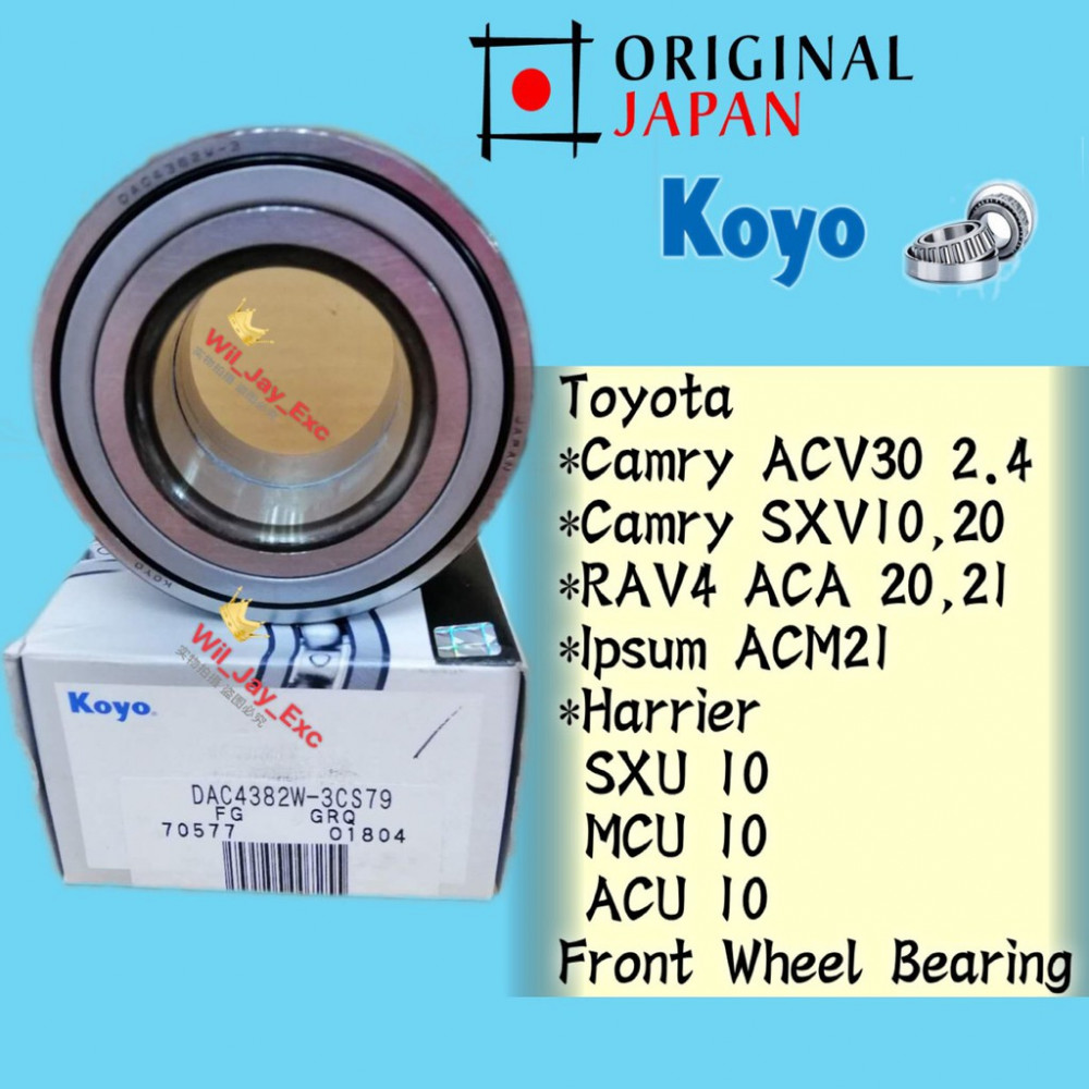 TOYOTA CAMRY FRONT WHEEL BEARING ACV30 2.4,RAV4, IPSUM, HARRIER ( KOYO JAPAN)