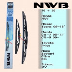 NWB GRAPHITE WIPER BLADE AQUA JAPAN (16"+26")(HRV,PRIUS,XV,TEANA)