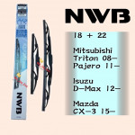 NWB GRAPHITE WIPER BLADE AQUA JAPAN (18"+22")(TRITON,D-MAX)