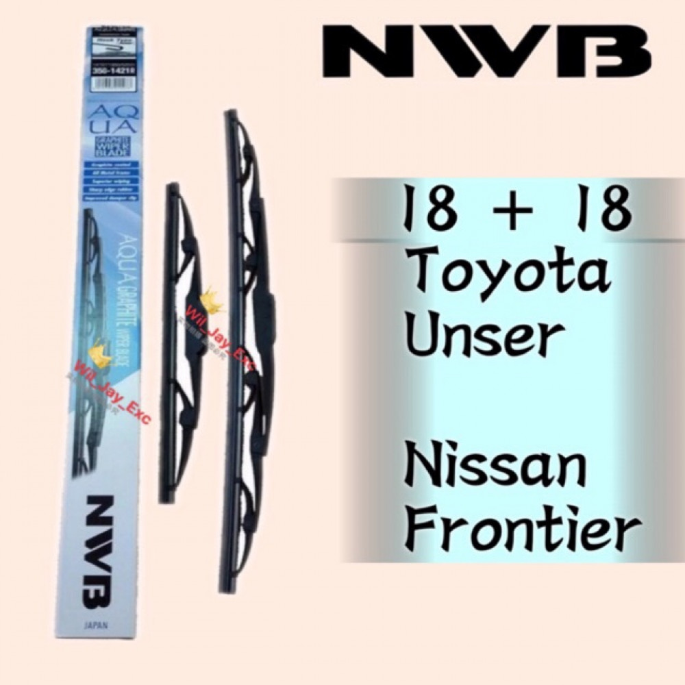 NWB GRAPHITE WIPER BLADE AQUA JAPAN (18"+18") (FRONTIER,UNSER)