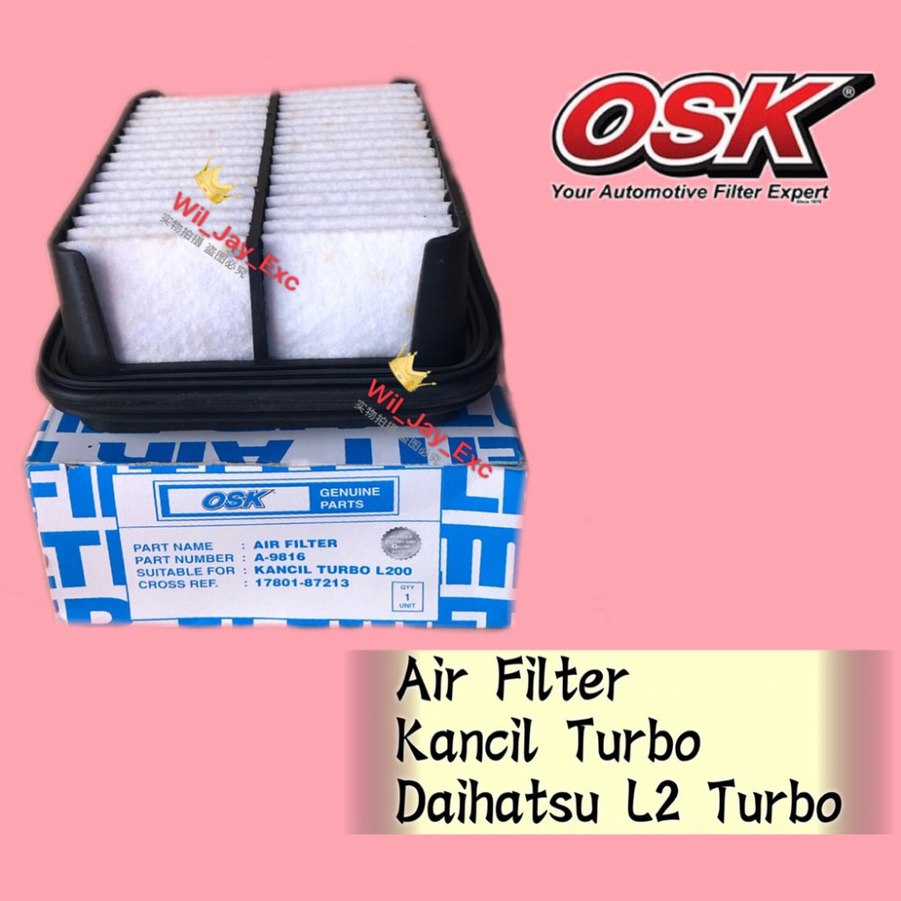 OSK AIR FILTER A9816 KANCIL TURBO, DAIHATSU L2 TURBO
