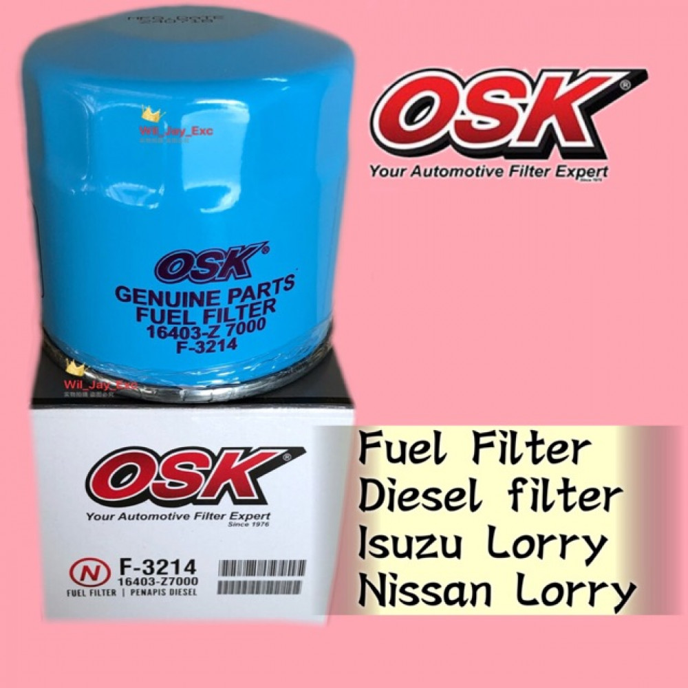 OSK FUEL FILTER, DIESEL FILTER F3214 ISUZU & NISSAN LORRY,DMAX 2.5cc